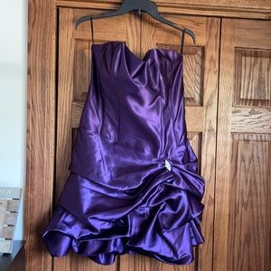 Purple Strapless Dress